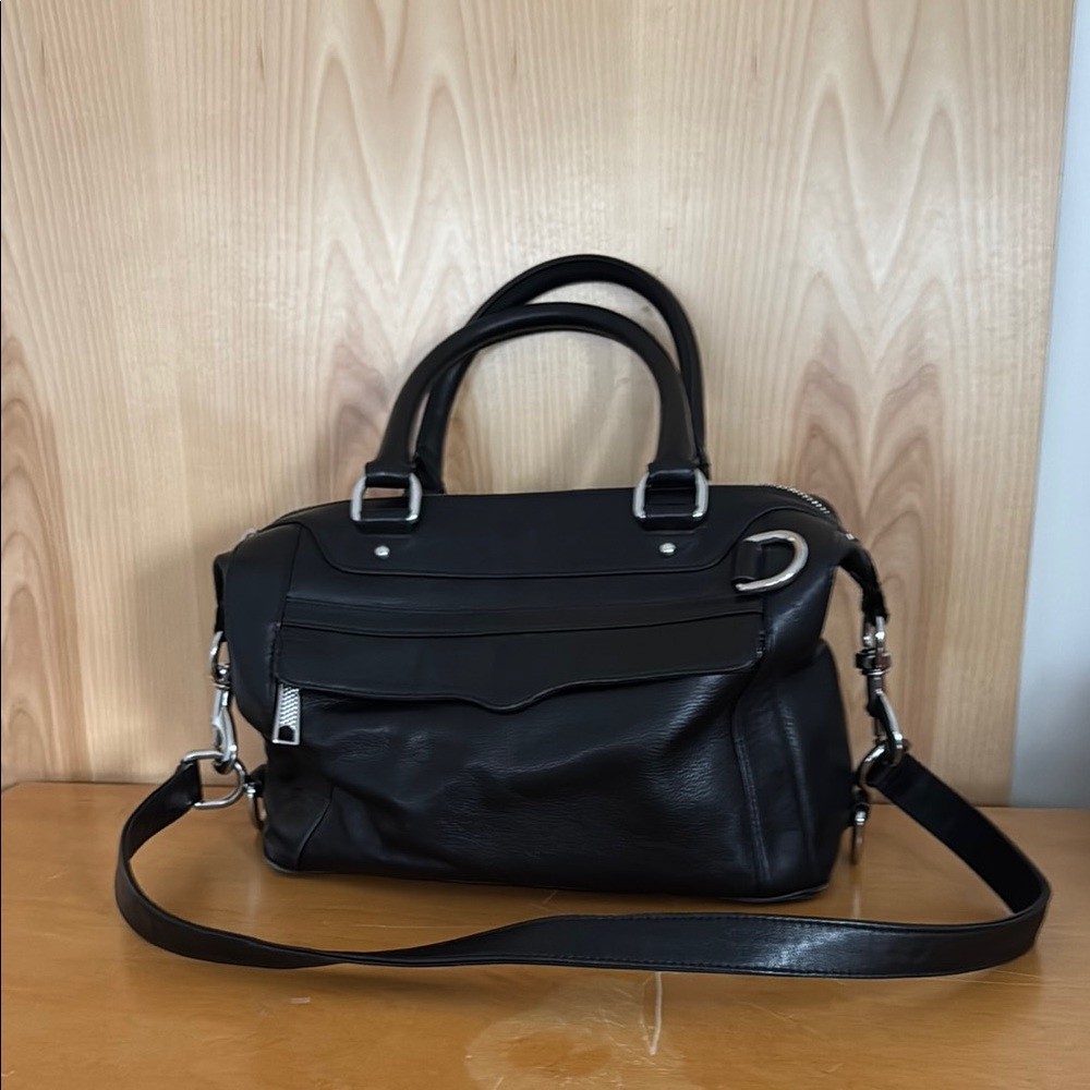 Rebecca Minkoff Satchel Handbag Black Leather